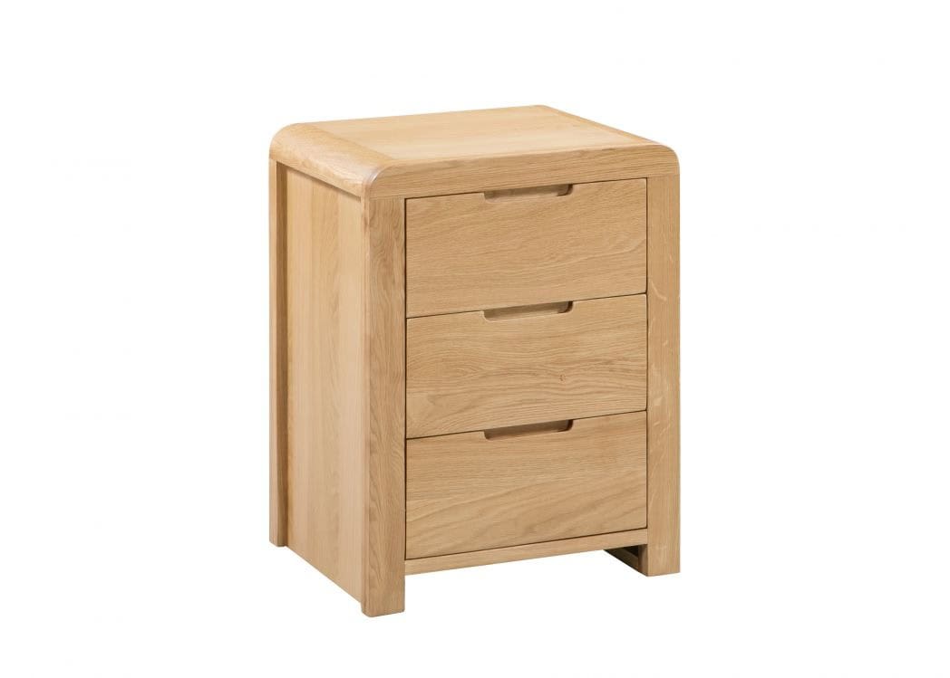 Contour 3 Drawer Bedside - Waxed Oak | Buy Online | Beds.ie