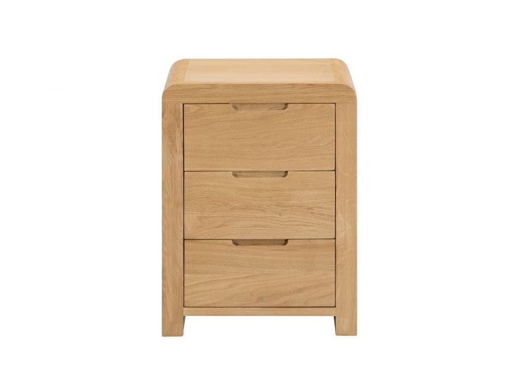 Contour 3 Drawer Bedside - Waxed Oak - Image 3