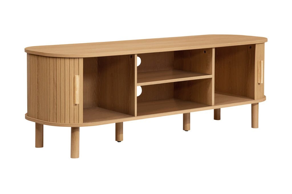 Axel Fluted TV Unit - Oak - Image 3
