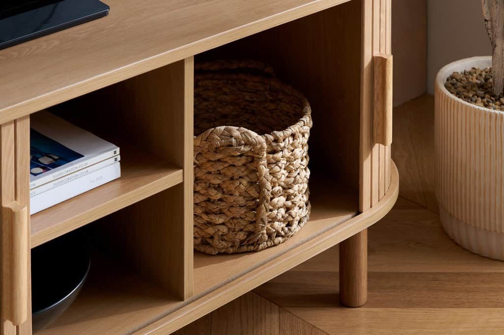 Axel Fluted TV Unit - Oak - Image 7
