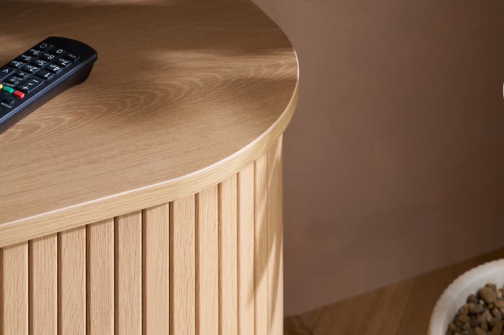 Axel Fluted TV Unit - Oak - Image 9