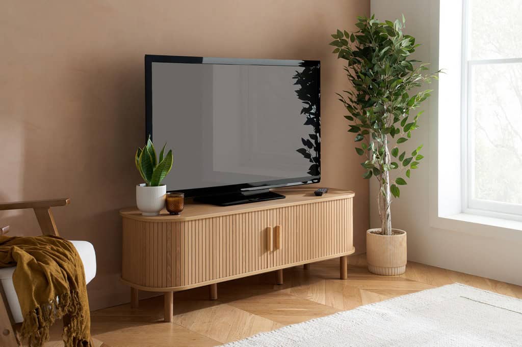 Axel Fluted TV Unit - Oak - Image 11