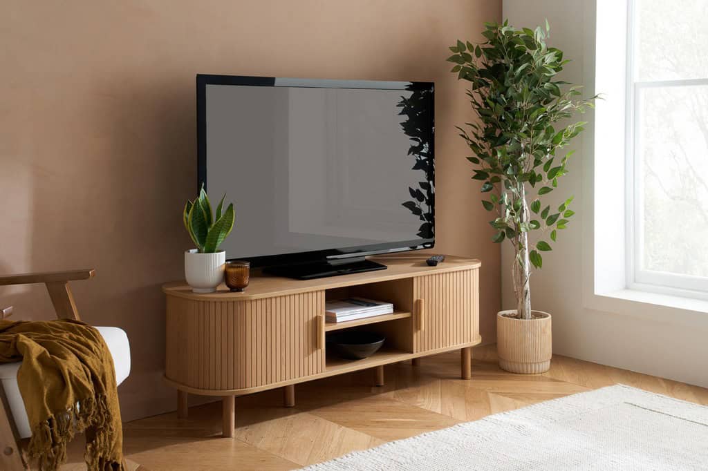 Axel Fluted TV Unit - Oak - Image 12