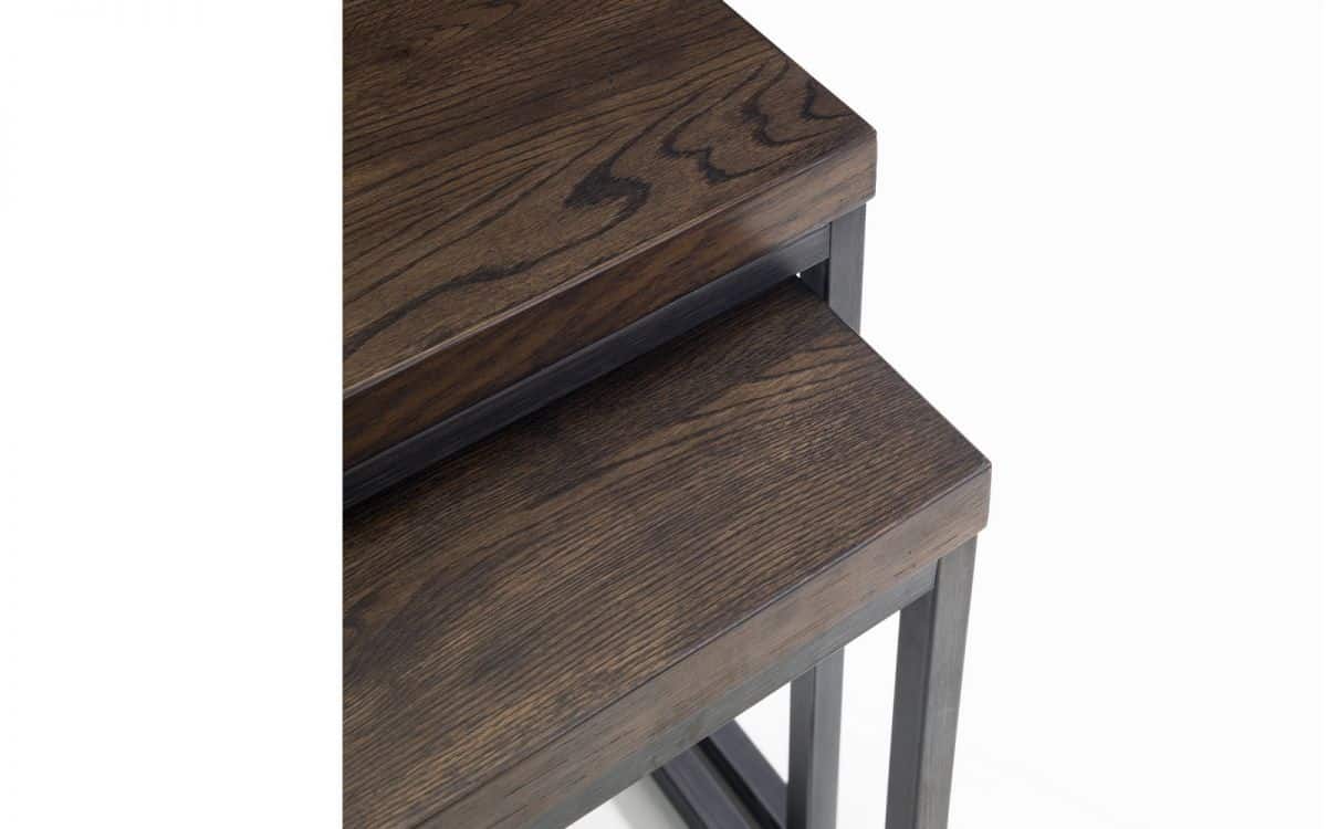 Lisbon Nest of 2 Lamp Tables - Dark Oak - Image 3