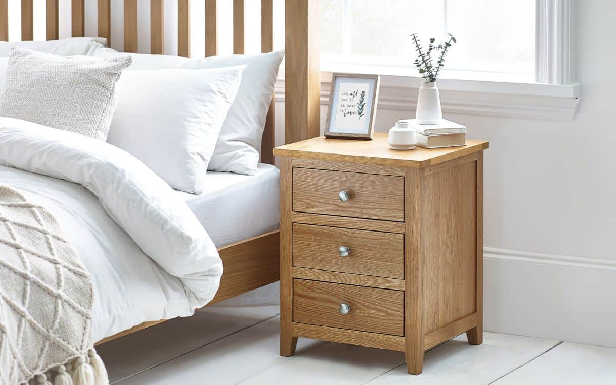 Malcolm Bedside - Oak | Buy Online | Beds.ie