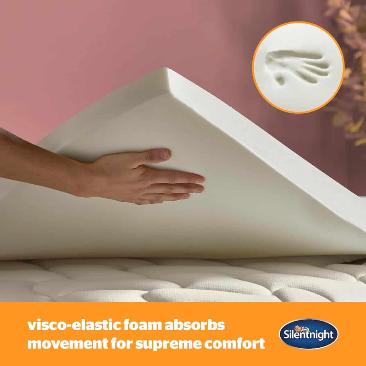 Silentnight Impress Memory Foam Mattress Topper - 5ft King Size - Image 9