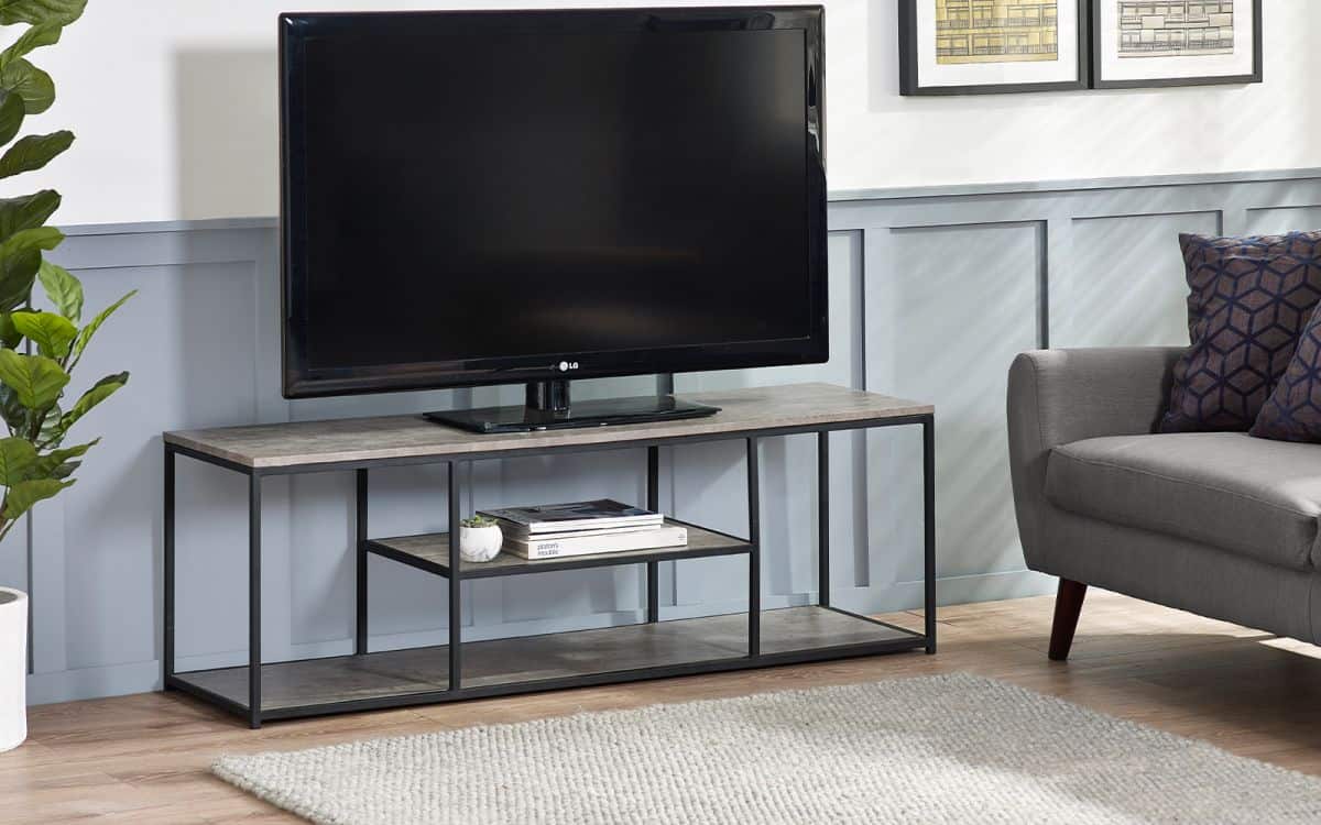 Sawmill TV Unit - Concrete | Buy Online | Beds.ie