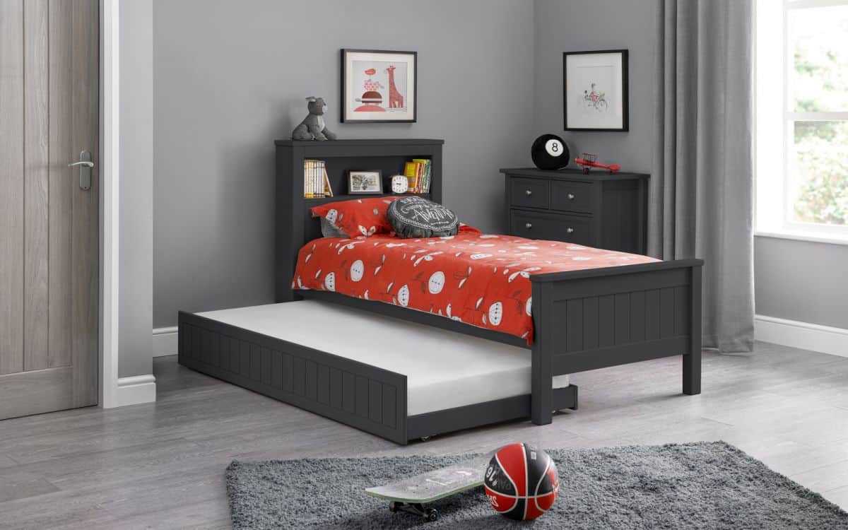 Braid Bookcase Bed & Trundle - Anthracite | Buy Online | Beds.ie