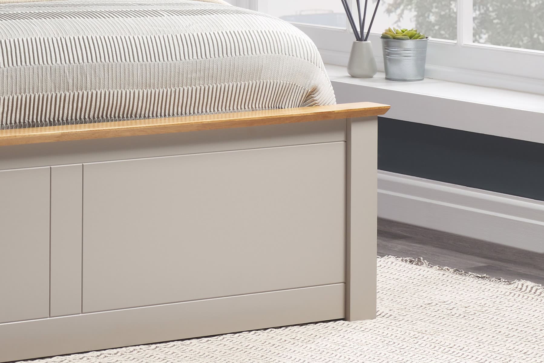 3ft Phoenix Ottoman - Pearl Grey - Image 6