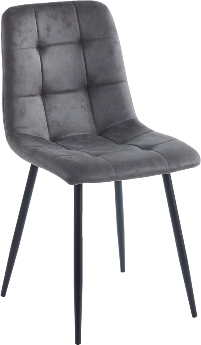 Fenton Dining Chair (x2) - Dark Grey Suede | Buy Online | Beds.ie