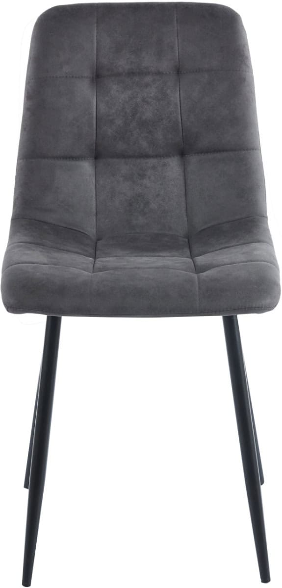 Fenton Dining Chair (x2) - Dark Grey Suede - Image 2
