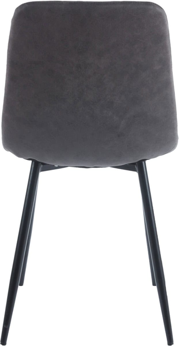 Fenton Dining Chair (x2) - Dark Grey Suede - Image 4