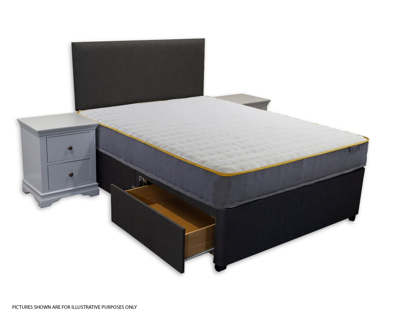 5ft SleepSoul Comfort 800 2 Drawer Divan Bed (3 COLOUR CHOICES) - Image 2
