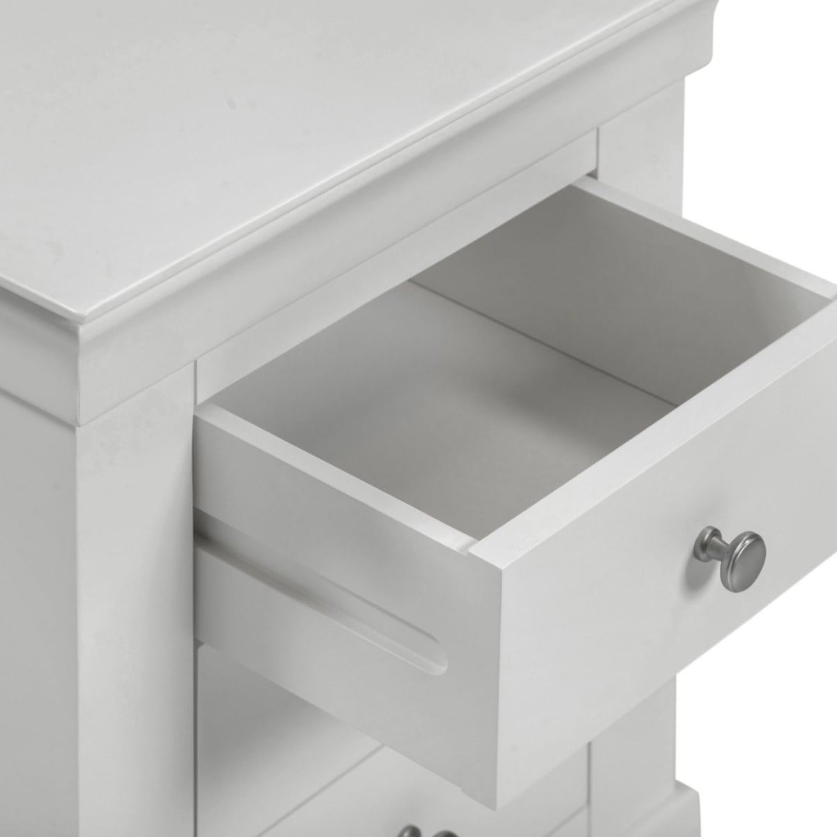 Bordeaux 3 Drawer Bedside - Pebble Grey - Image 5