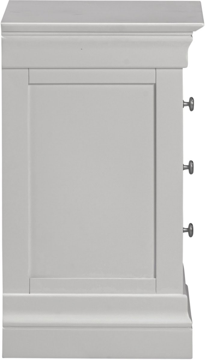 Bordeaux 3 Drawer Bedside - Pebble Grey - Image 6