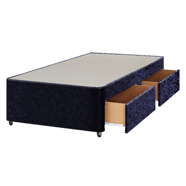 Apollo 2ft6 Glitz Navy 2 Drawer Divan Base | Buy Online | Beds.ie