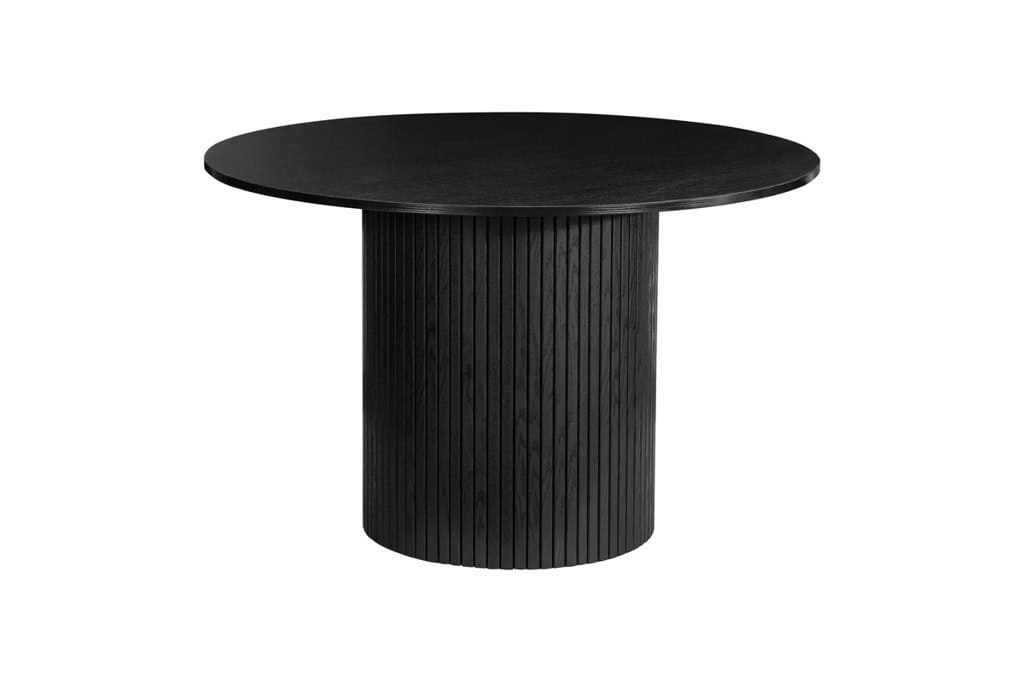 Axel Round Fluted Dining Table - Black - Image 2