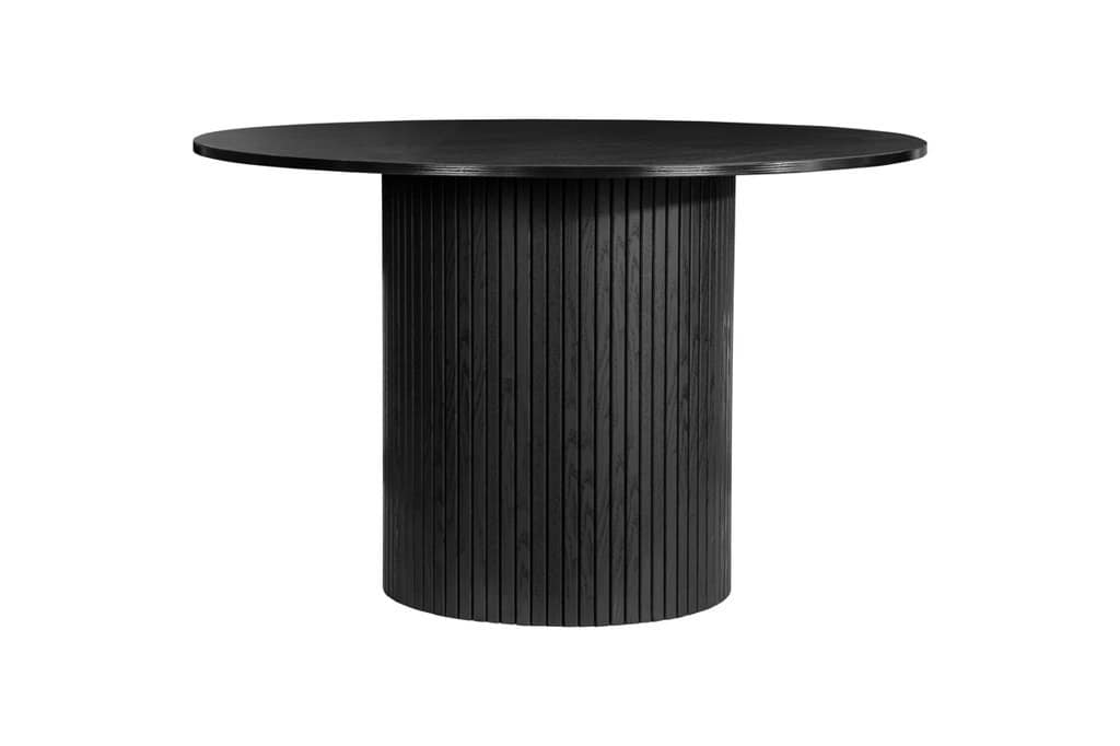 Axel Round Fluted Dining Table - Black - Image 3