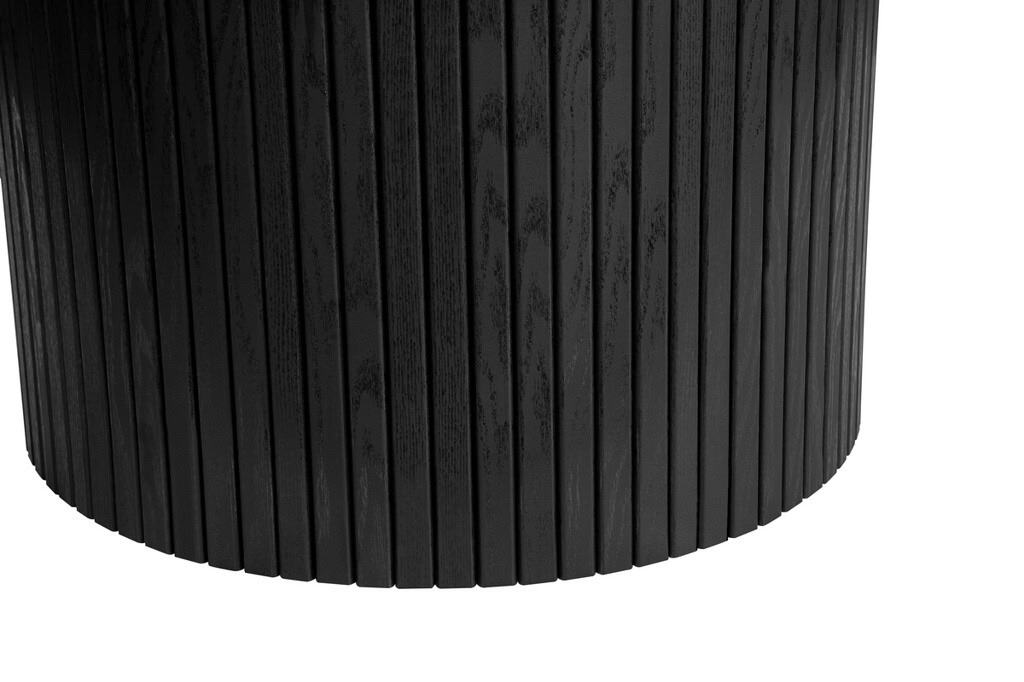 Axel Round Fluted Dining Table - Black - Image 4
