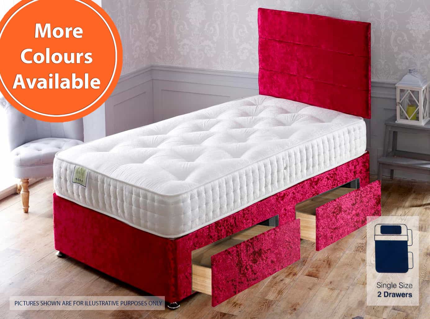 Apollo 3ft Jubilee 2 Drawer Bed | Buy Online | Beds.ie