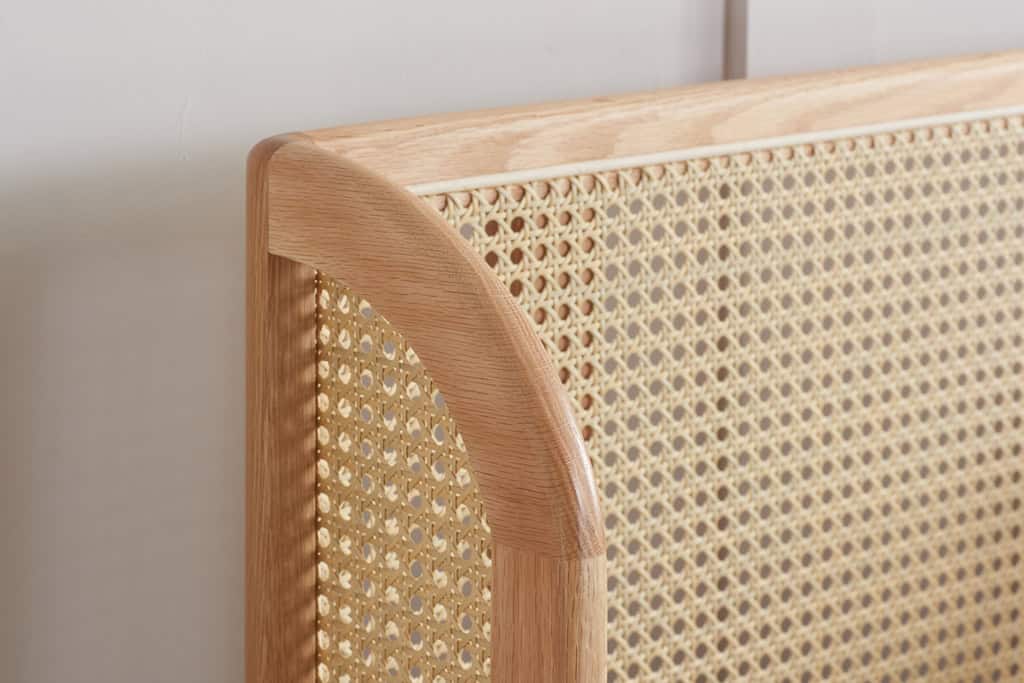 Astrid 5ft Rattan Bedframe - Oak - Image 10
