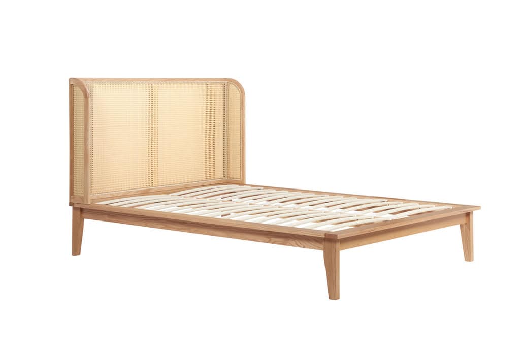 Astrid 5ft Rattan Bedframe - Oak - Image 11