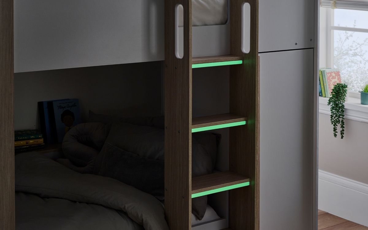 Horoscope Bunk Bed - Pale Wood & White - Image 4