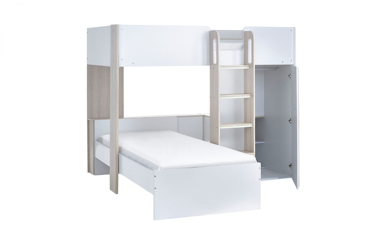 Horoscope Bunk Bed - Pale Wood & White - Image 9