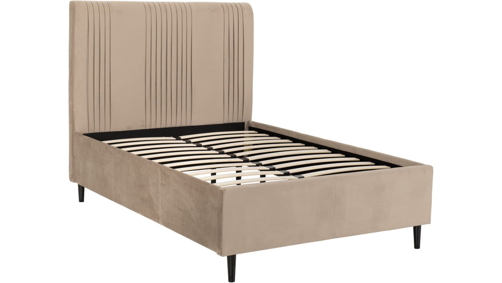Maine 4ft6 Bedframe - Taupe Velvet - Image 2