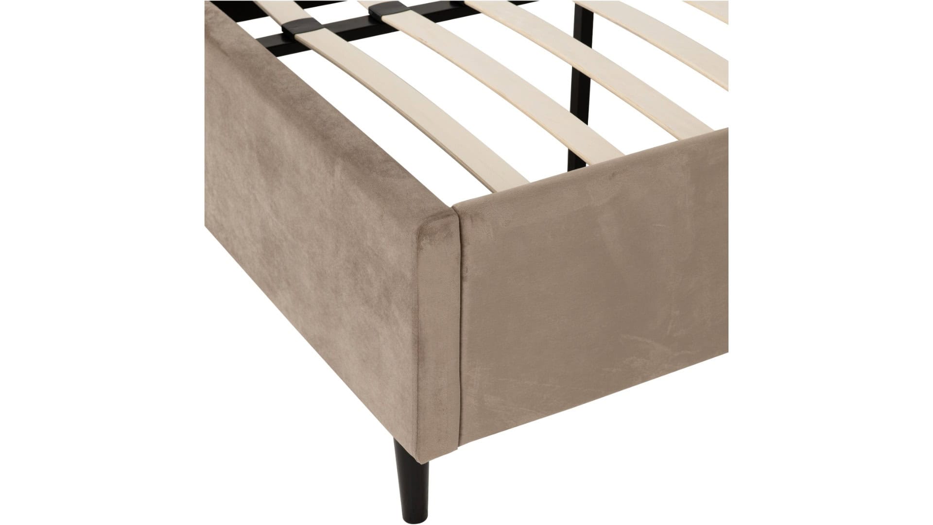 Maine 4ft6 Bedframe - Taupe Velvet - Image 6