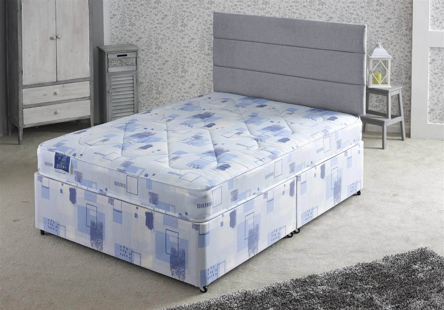 Apollo 5ft Plato Blue & White 4 Drawer Bed | Buy Online | Beds.ie