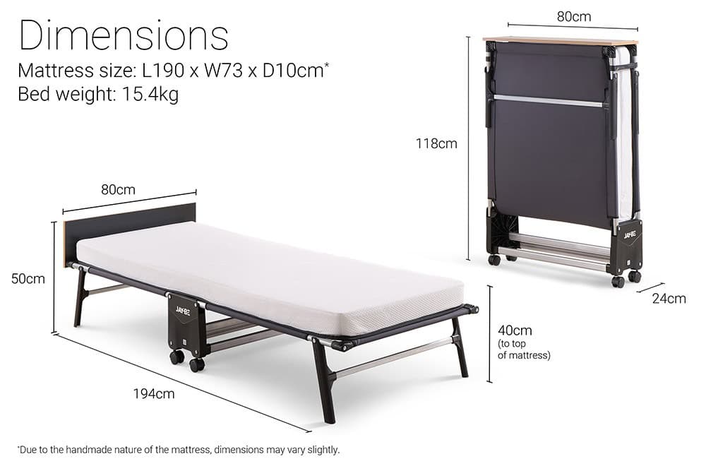 Jaybe Rollaway Memory 2ft6 Folding Bed - 125810 - Image 4