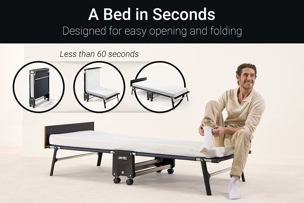 Jaybe Rollaway Memory 2ft6 Folding Bed - 125810 - Image 8