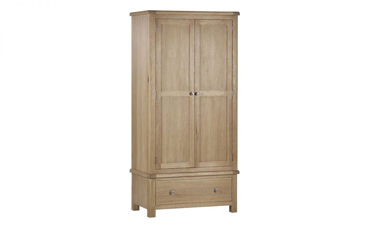Memmingen 2 Door 1 Drawer Wardrobe - Limed Oak - Image 2