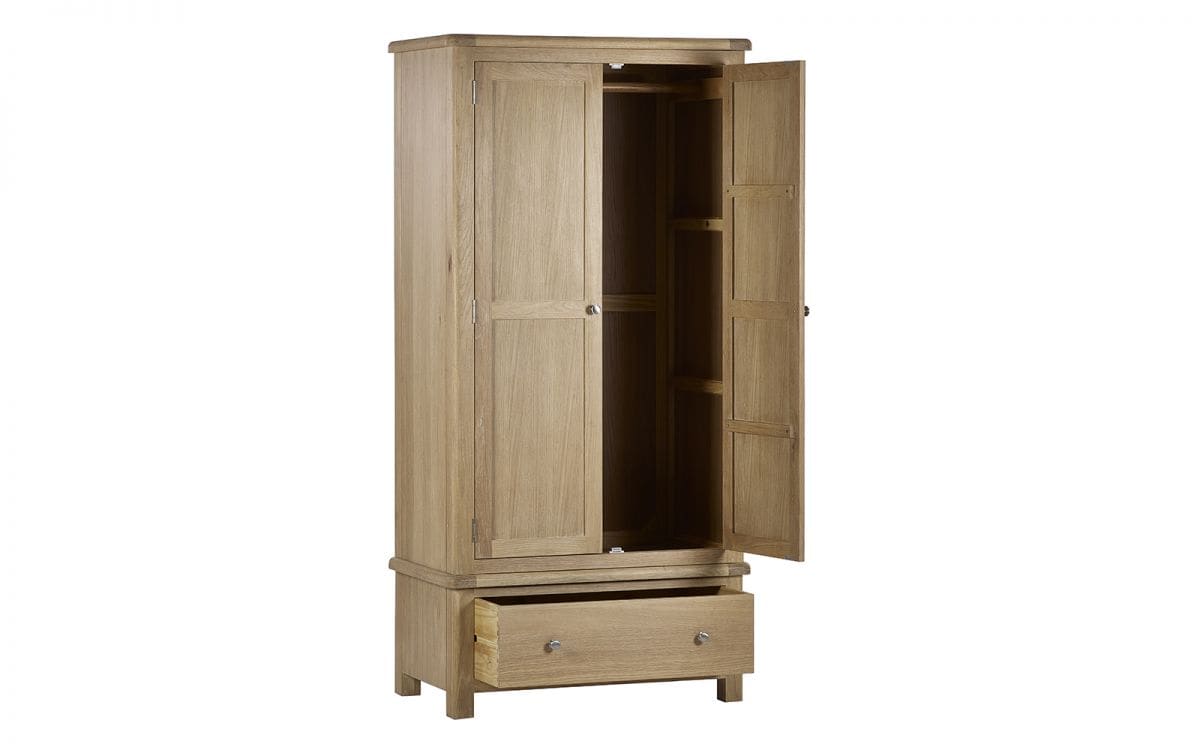 Memmingen 2 Door 1 Drawer Wardrobe - Limed Oak - Image 4