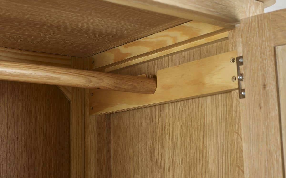 Memmingen 2 Door 1 Drawer Wardrobe - Limed Oak - Image 6
