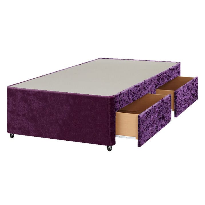 Apollo 2ft6 Glitz Purple 2 Drawer Divan Base | Buy Online | Beds.ie