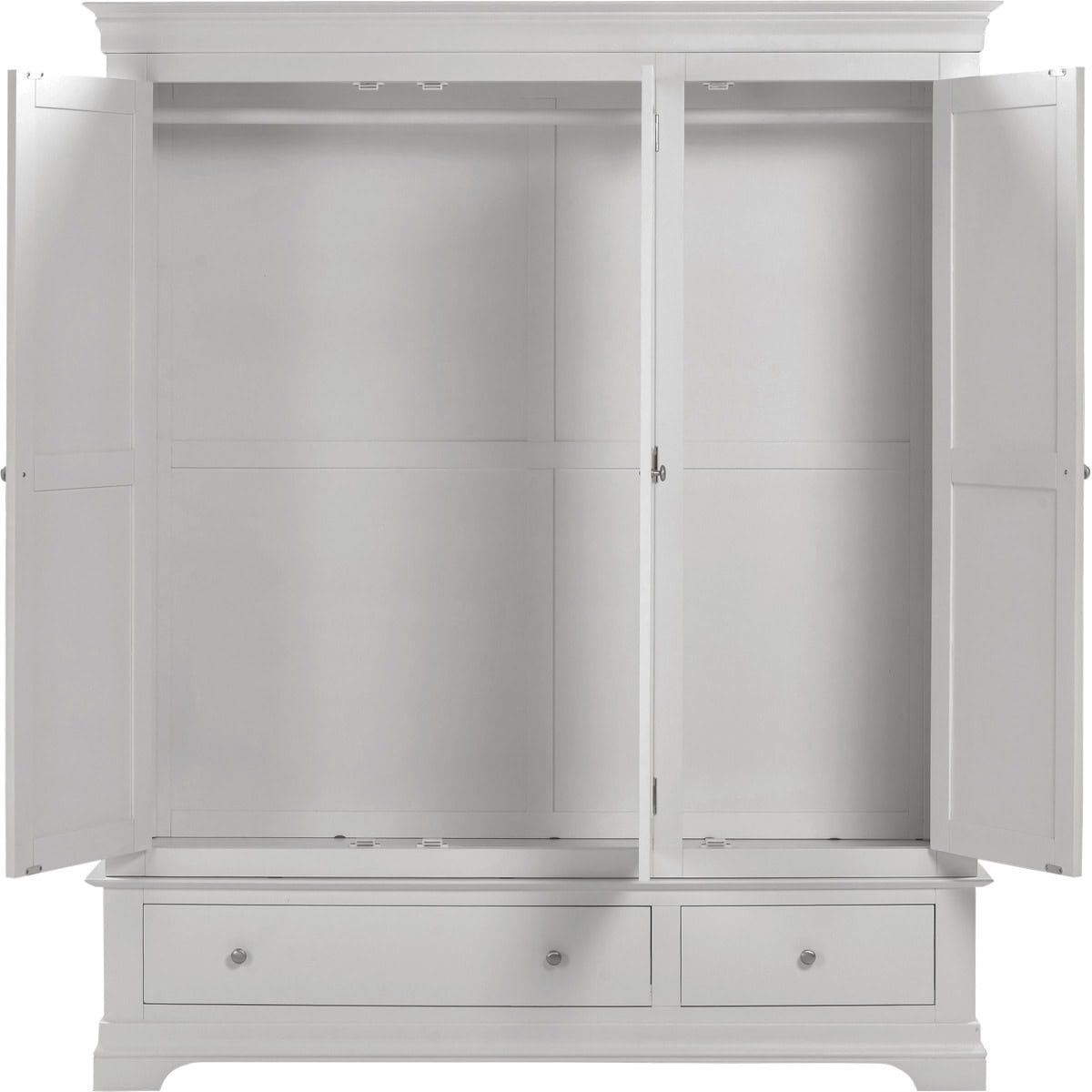 Bordeaux 3 Door Wardrobe - Pebble Grey - Image 3