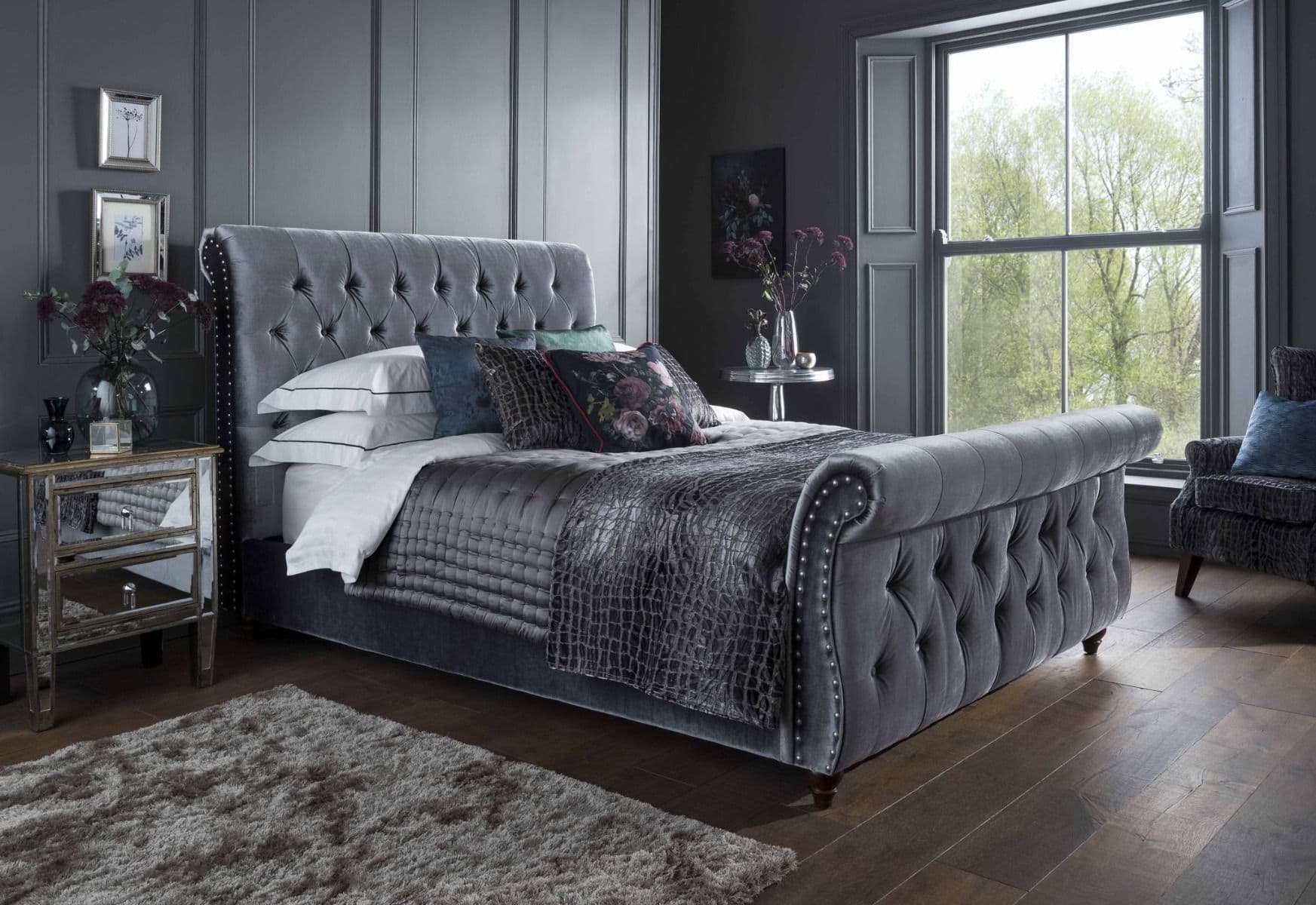 Flintshire 5ft Montana Bedframe - Grey | Buy Online | Beds.ie