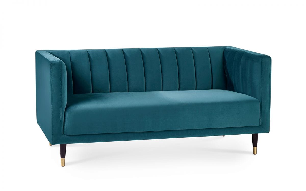 Zelda Scalloped 2 Seater - Teal | Buy Online | Beds.ie