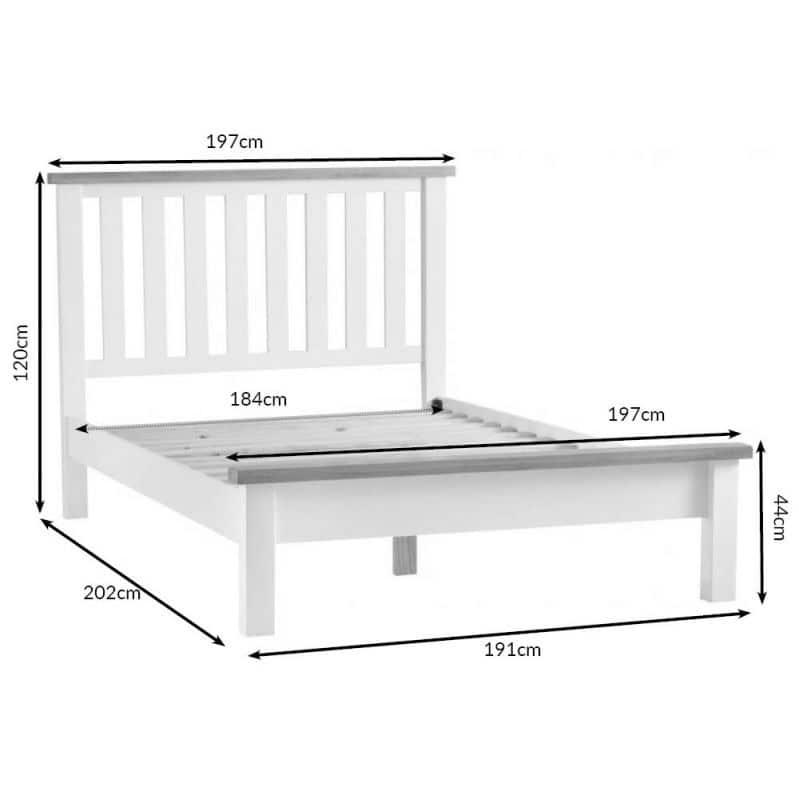 Douglas 6ft Bedframe - White & Oak - Image 5