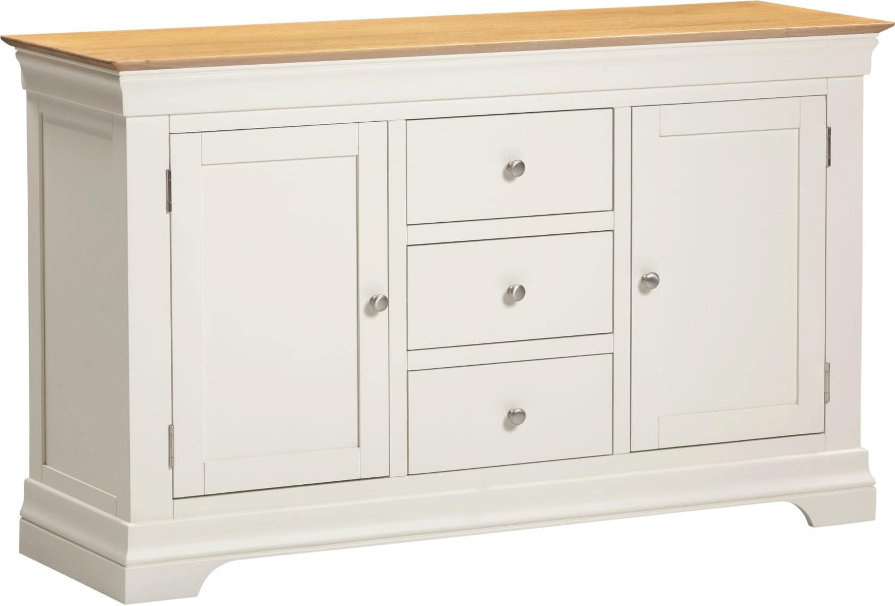 Bordeaux 2 Door 3 Drawer Sideboard - Ivory | Buy Online | Beds.ie