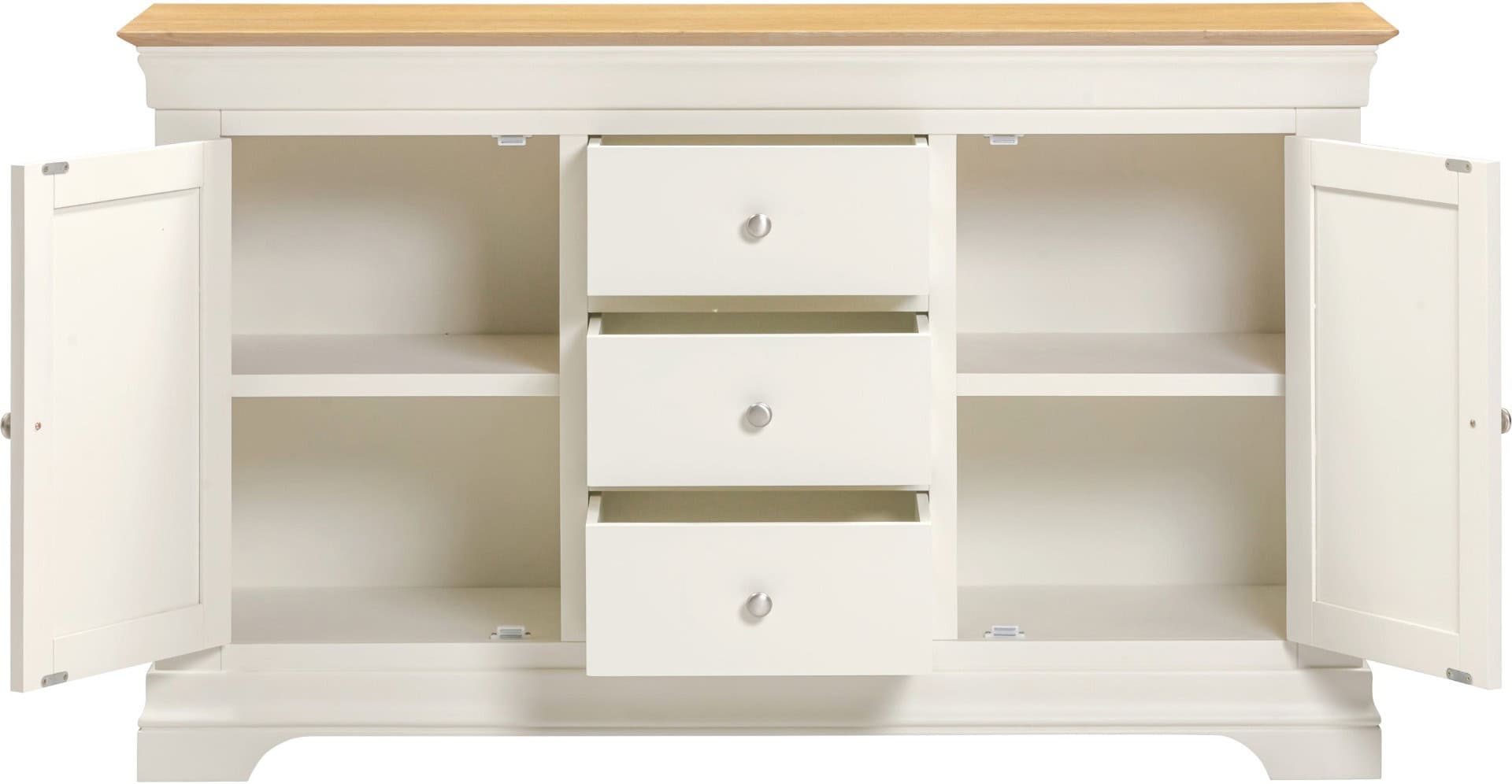 Bordeaux 2 Door 3 Drawer Sideboard - Ivory - Image 3