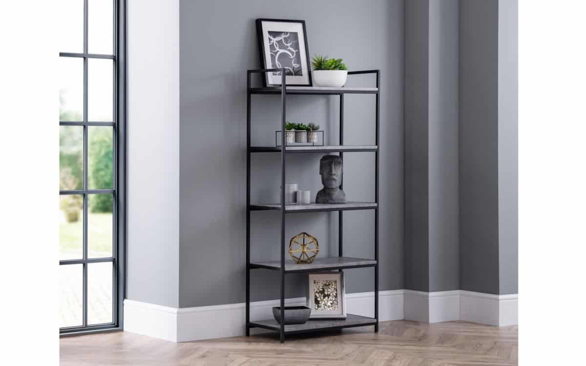 Sawmill Tall Bookcase - Concrete Grey | Buy Online | Beds.ie
