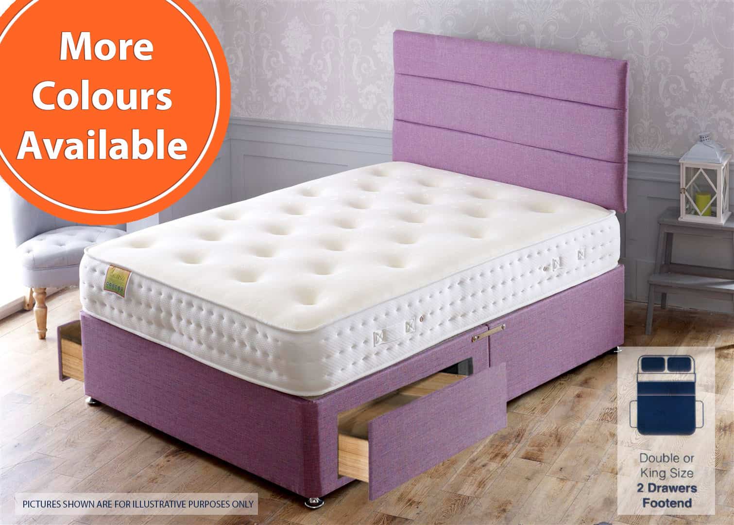Apollo 5ft Calypso 2 Drawer Bed | Buy Online | Beds.ie