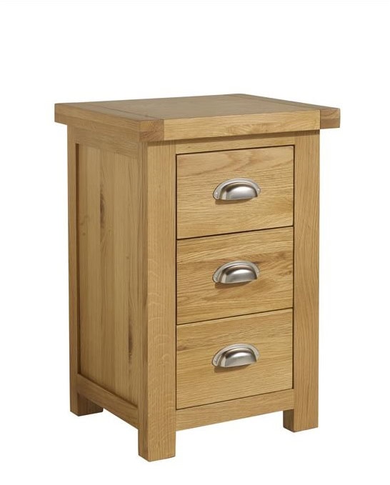 Woburn Large 3 Drawer Bedside - Oak - Image 3