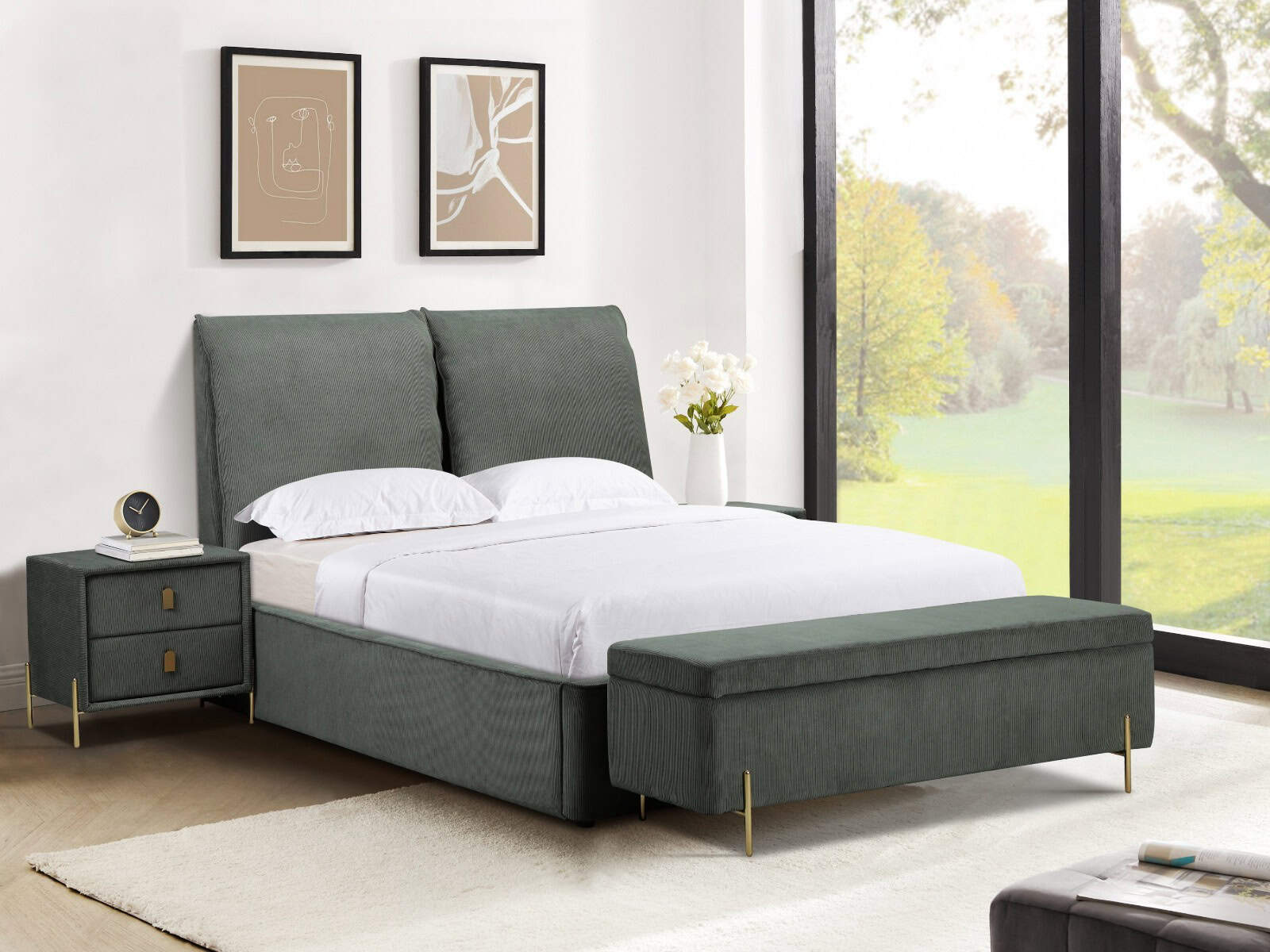 Waterford 5ft Ottoman Bedframe - Green - Image 2