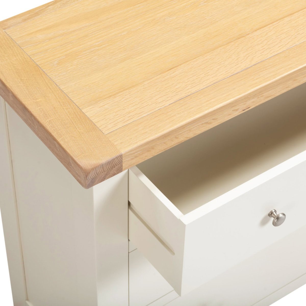 Windsor 3 Drawer Chest - Ivory & Oak - Image 7