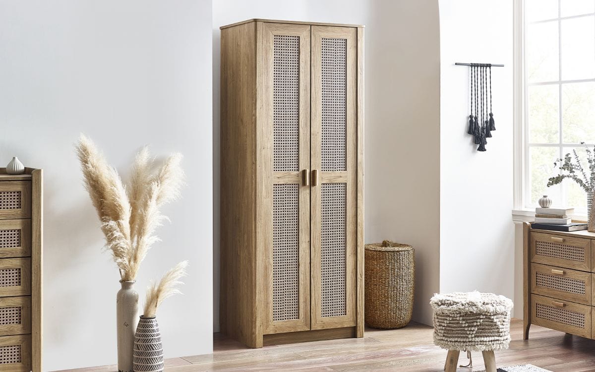 Sydenham 2 Door Wardrobe - Rattan Oak | Buy Online | Beds.ie