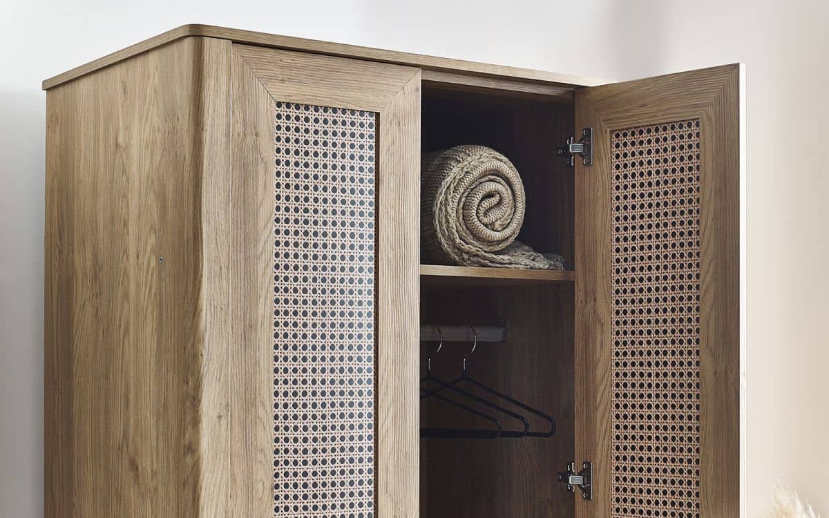 Sydenham 2 Door Wardrobe - Rattan Oak - Image 5